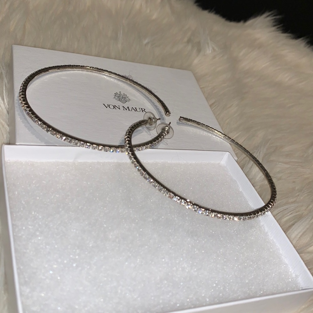 Sparkly hoop earrings